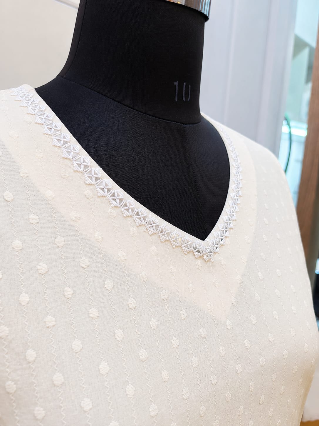 White Floral Embroidered Co-Ord Set - Image 3