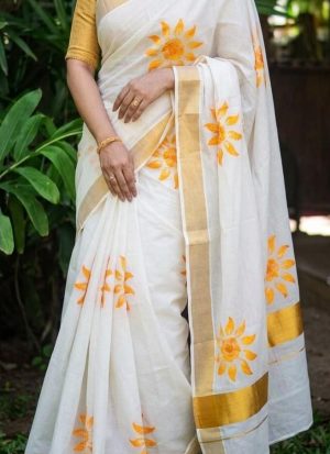 sunflower set-saree